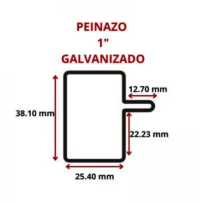PEINAZO 1 25.4 MM GALVANIZADO
